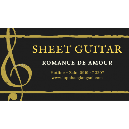 Sheet Romance de amour guitar